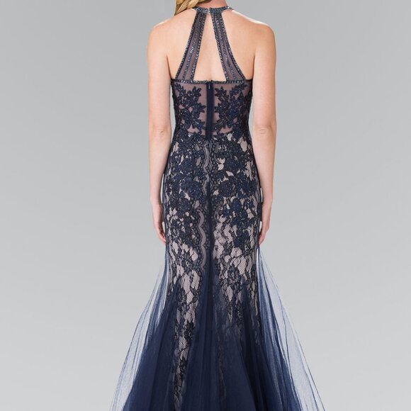 Halter Neck Sequined Mermaid Dress GSGL2243 - Picture 4 of 7